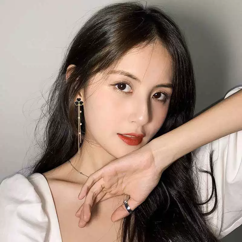 Goods, earrings, Korean style, silver 925 sample, flowered