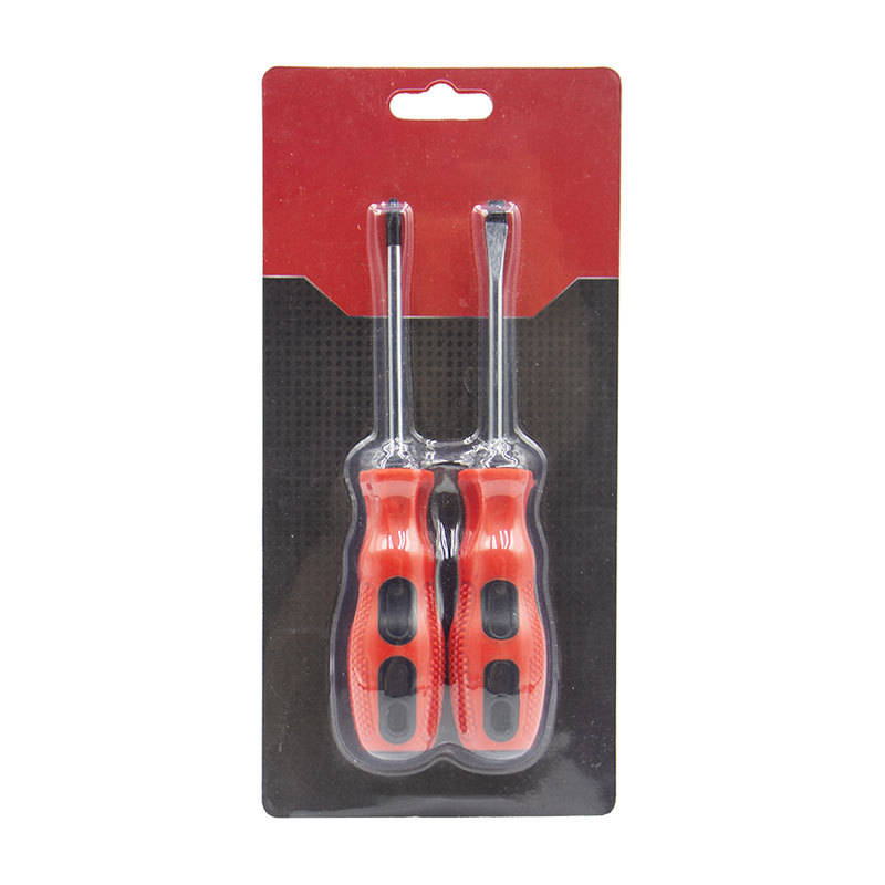 Fábrica rojo y negro de doble color mango de masaje cruzado una palabra industrial destornillador doméstico combinación conjunto de destornillador manual image 5