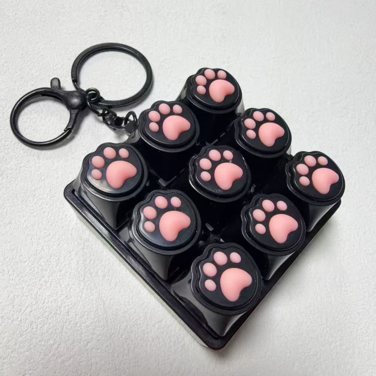 Nine-key black shell-silicone black cat claw