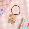 Cartoon cute acrylic pendant, keychain, headphones, bag decoration, Korean style, with little bears