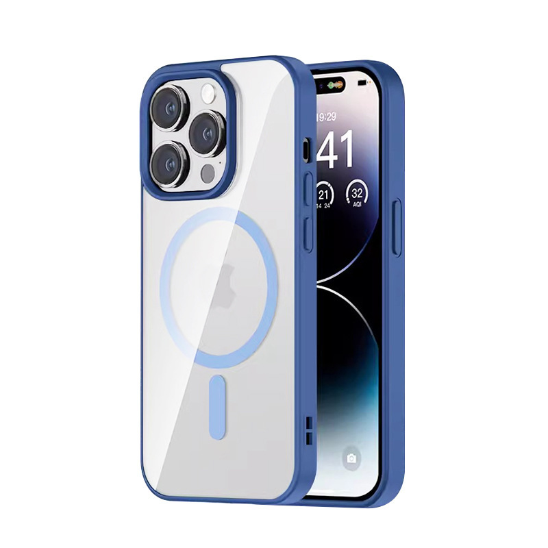 适用iphone16肤感边框磁吸壳苹果17ProMax透明15保护套11硬壳批发|undefined
