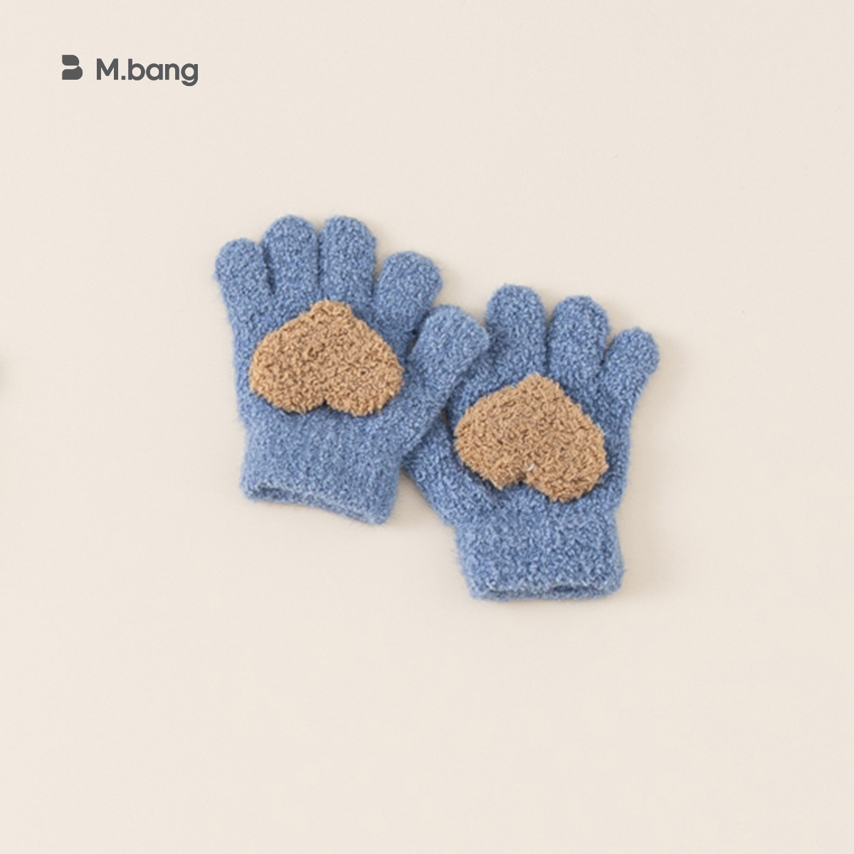 Yoobao ropa infantil guantes de niñas amor guantes de lana otoño y invierno nuevo bebé dulce guantes de punto de cinco dedos