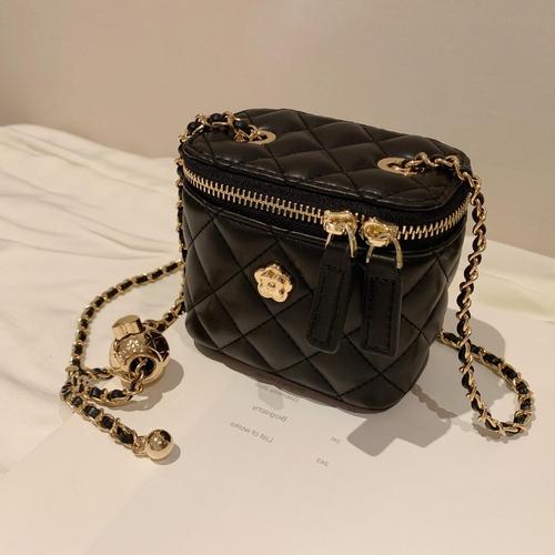 ladies bag new camellia rhombus chain box small bag women's summer mini shoulder crossbody bag