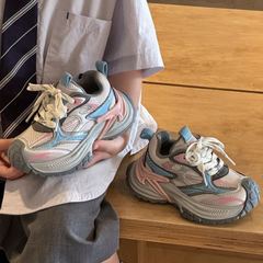 儿童老爹鞋2025秋季新款男童网面轻底跑鞋女童时尚百搭休闲运动鞋