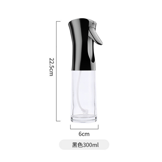 Pulverizador de aceite de cocina de vidrio transparente, control por presión, para aceite comestible/aceite de oliva