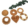 Earrings, straw decorations, round square accessory with accessories, suitable for import, new collection