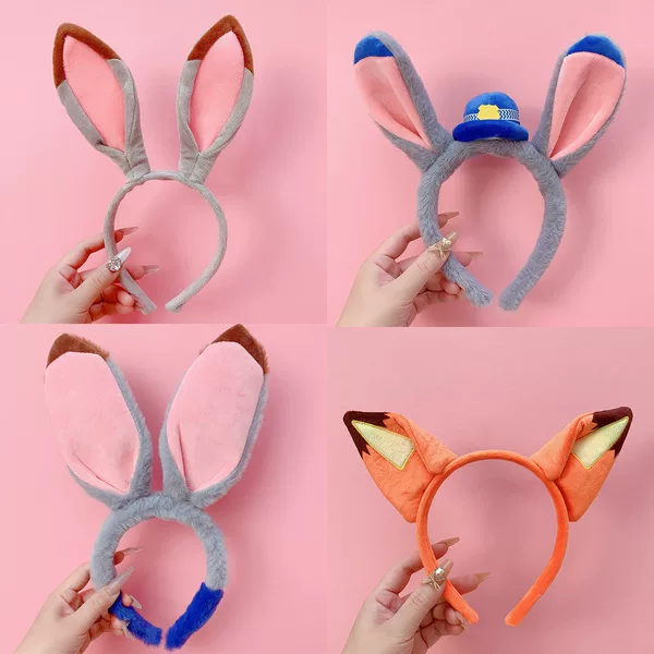 Zootopia Headwear Cosplay Rabbit Judy Children's Ear Hat Hairpin Cute Sweet Rabbit Headband