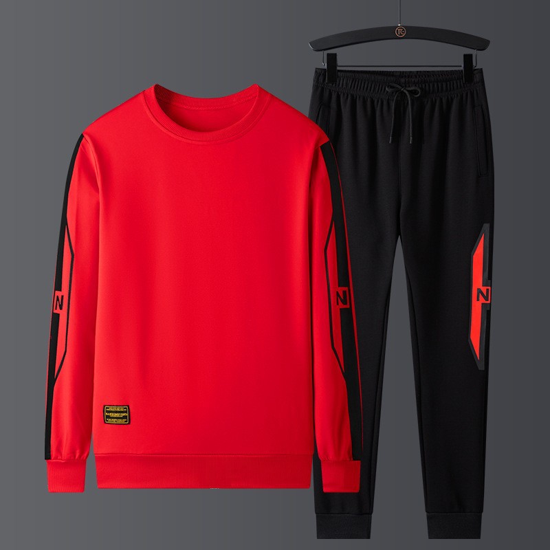 Conjunto Deportivo de Primavera y Otoño para Hombre, Sudadera con Capucha de Marca Moderna, Conjunto Informal de Dos Piezas de Talla Grande para Hombre image 5