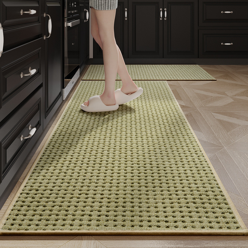 Alfombra de piso de cocina minimalista antideslizante lavable alfombra de piso largo resistente a las manchas absorbente alfombra de puerta de casa simple