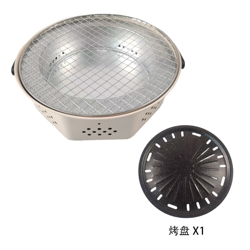 户外烧烤围炉煮茶家用室内烧烤架新款碳烤炉多功能套装取暖炉茶炉|undefined