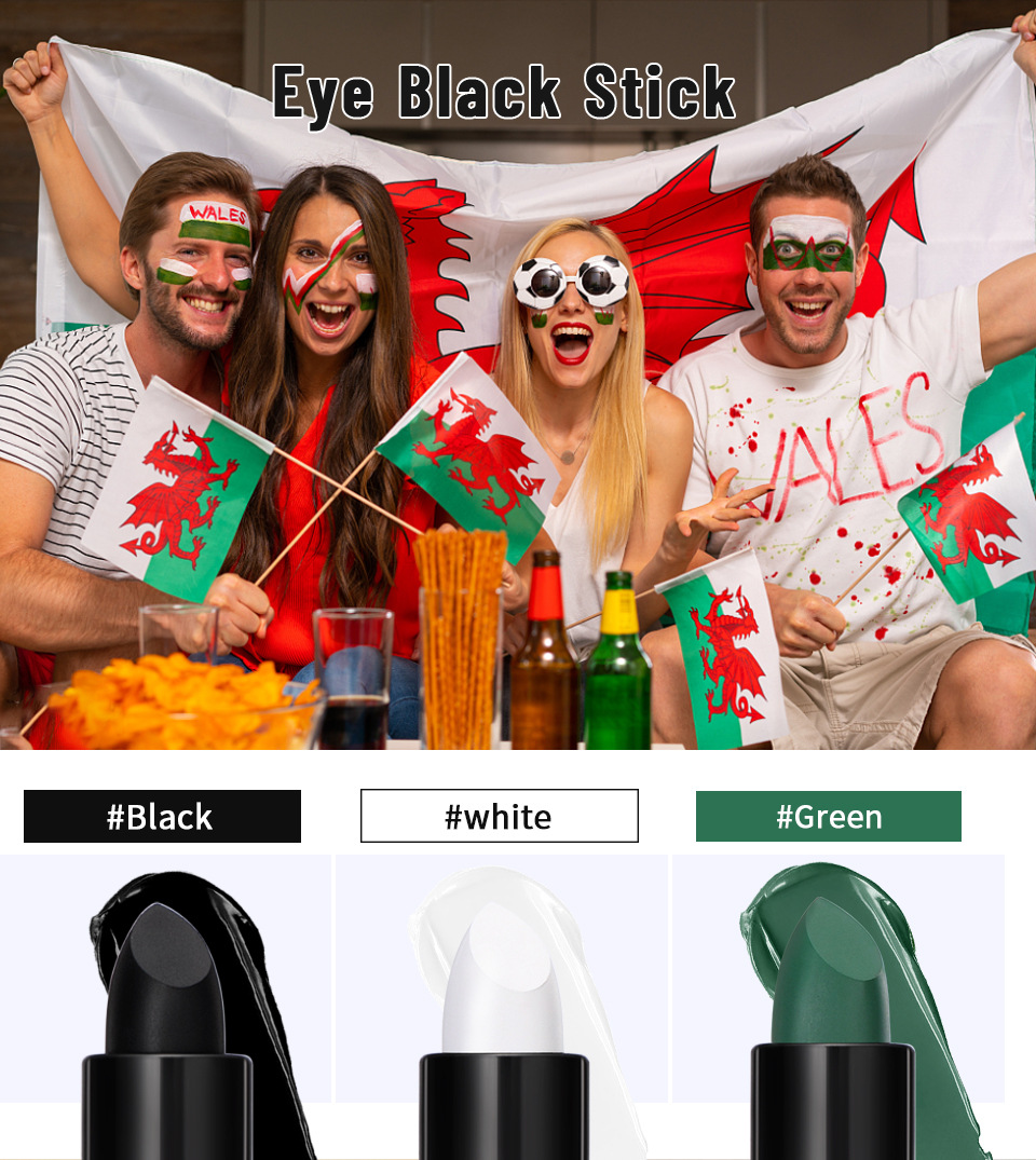 ibcccndc Black Painting Cream Black Lipstick Lip Balm Eye Black Stick Halloween Facial Color details Picture