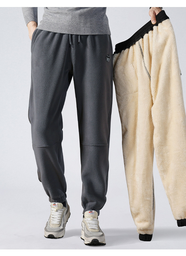 Herren Winter Plüsch Freizeithose Gefüttert Warm Leggings Große Größe_voghion.com