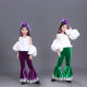 Children's Big Player Amusement Park Photography Show Fashion Clothing Girls Hong Kong Style Retro Bell Pants Fashion Mold Card Performance Clothing