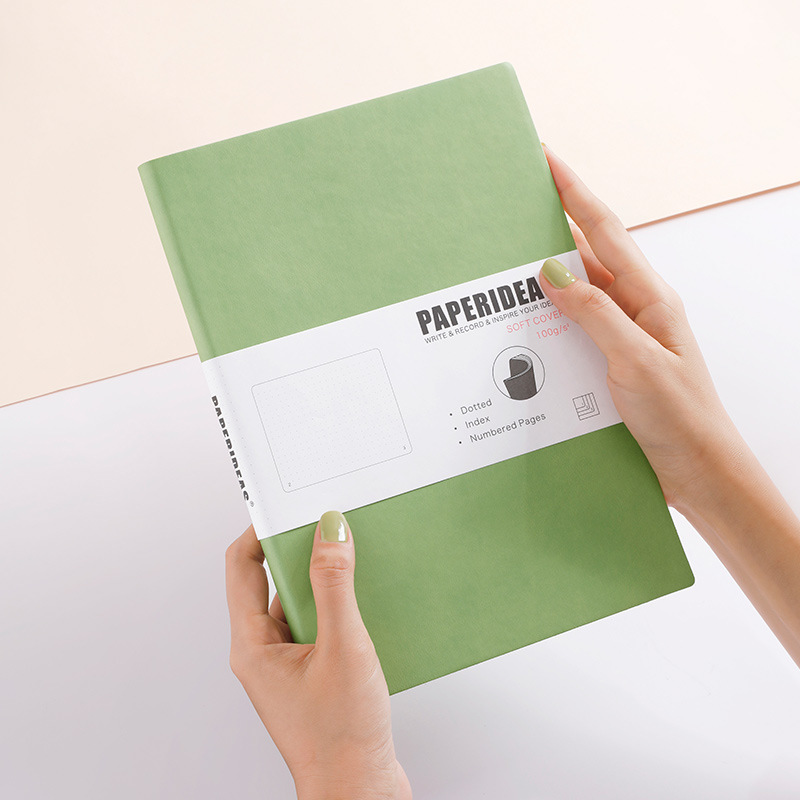 パパリデアス手帳5ソフト手帳空白点陣方眼本ビジネスオフィスシンプル手帳