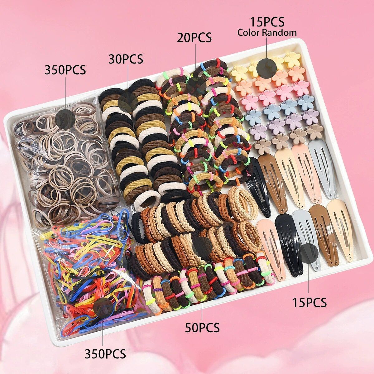 Explosiones transfronterizas de niños toque de cabello clip de cabello combinación de caja de regalo para bebés anillo de cabello para niñas clips para el cabello