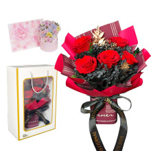 亚马逊货源永生玫瑰花束成品浪漫花束送女生情人节礼物生日礼盒