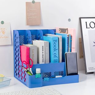File Storage Rack Office Desktop File Storage Rack Four-Column Thickened Frame Storage Box File Storage