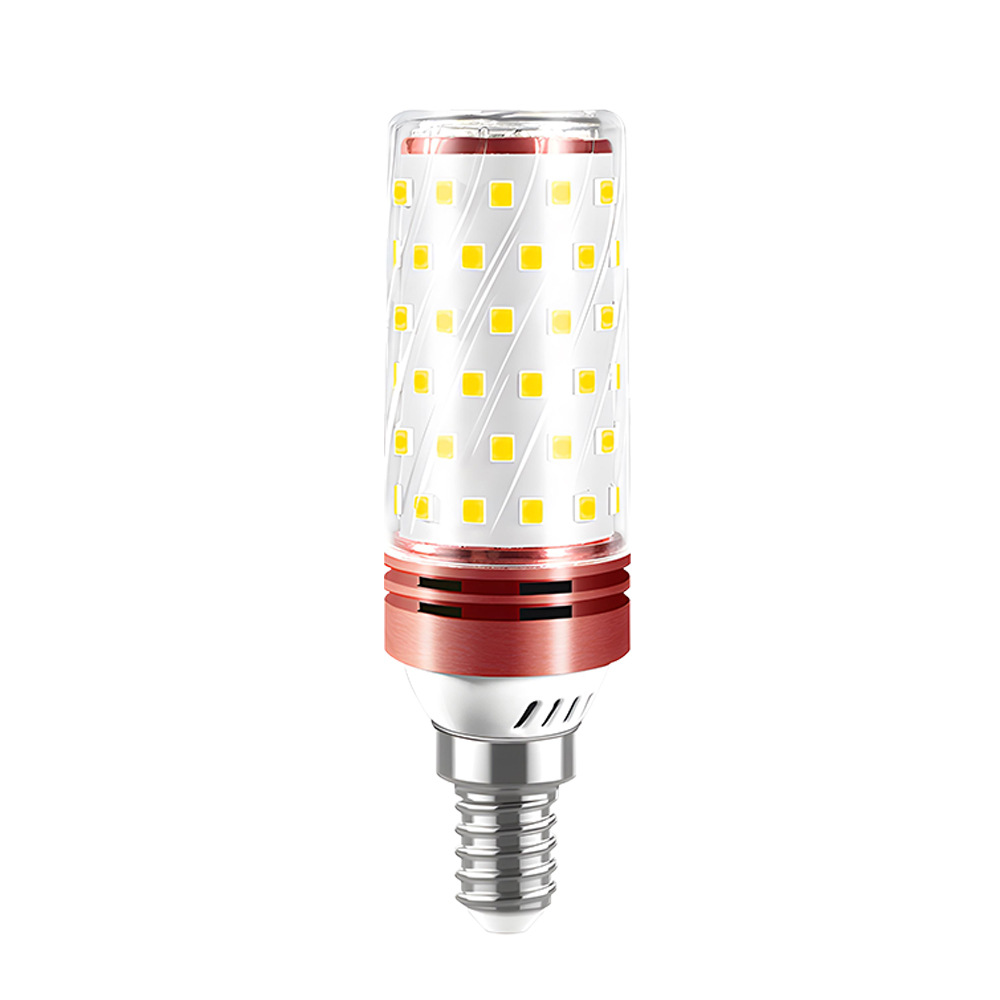 Bombilla LED tipo maíz de alta luminosidad para el hogar, venta al por mayor, alto CRI, base de rosca E27 E14, regulable en tres colores.