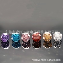 F136钛合金玫瑰切耳钉圆底托爪镶爆闪锆石耳窝钉内螺纹耳饰替换头