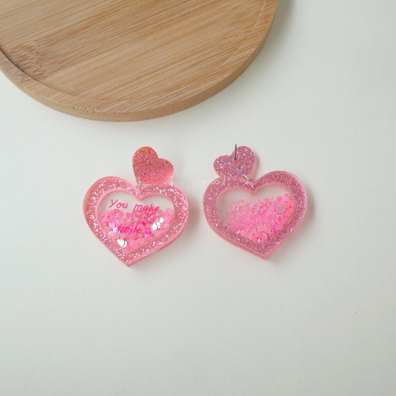 Acrylic three dimensional cute fashionable retro earrings for St…