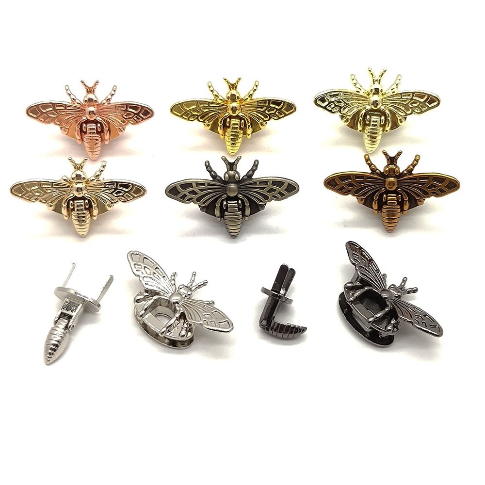 Cierre Metálico Abejita para Bolsos — Hebilla de Aleación para Caja o Cartera