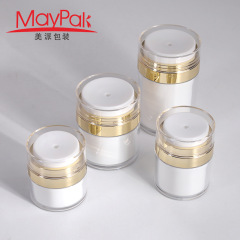 現物15ml 30ml金色押し式真空クリーム瓶50mlアクリルクリームファンデーション真空分注瓶