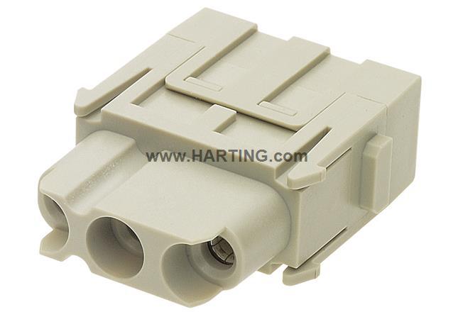 harting 09140032702 HAN C 3芯 母头 40A模块 哈丁重载连接器