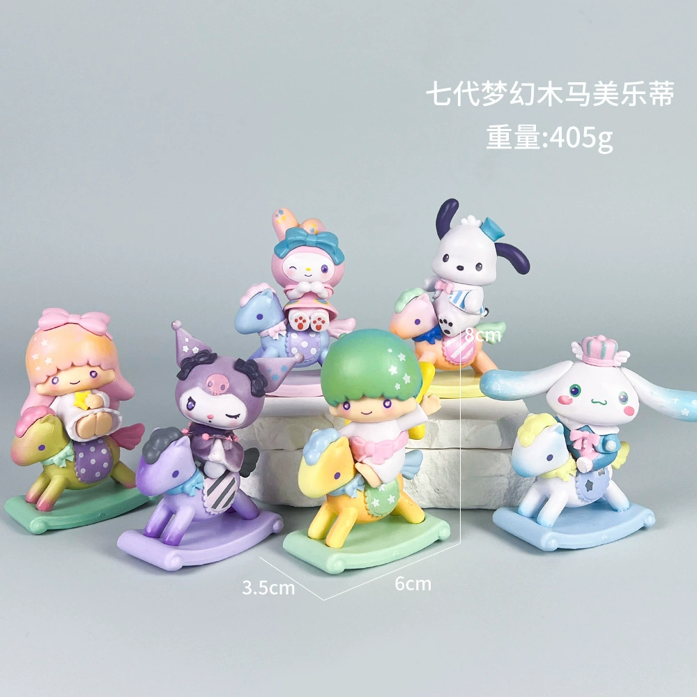 Sanrio Слепой предсказания партии Kuromi Melati Wolberry Killer Anime Doll Model Play Tide Play