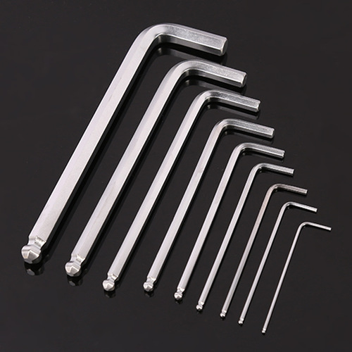 Auton wholesale 9-piece extended medium-length matte hexagonal wrench set plus hard chromium vanadium steel ball head L-shaped wrench