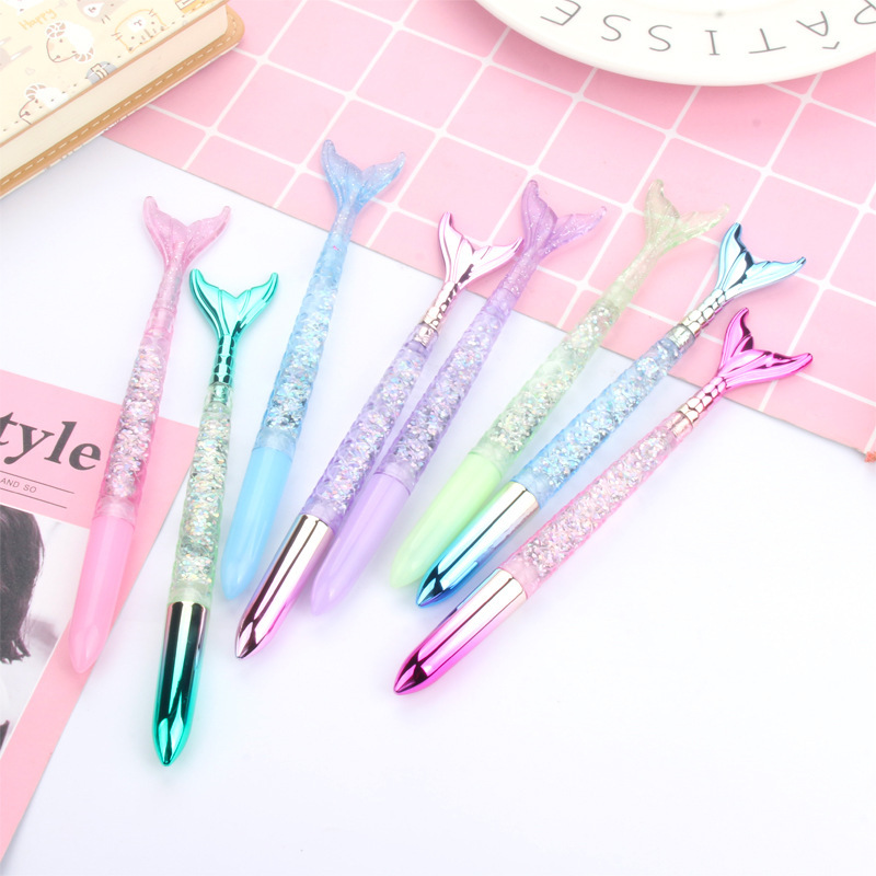 New Creative and Fresh Girly Student Writing Pen Gradient Fish Liquid Sand Gel Pen
