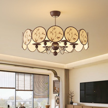 宋代美学客厅吊灯2025新款中式创意布艺餐厅茶室灯设计师主卧室灯