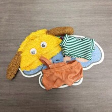 仅售衣服）搪胶公仔玩偶拉衣服换装挂件可爱17cm玩偶毛绒玩具