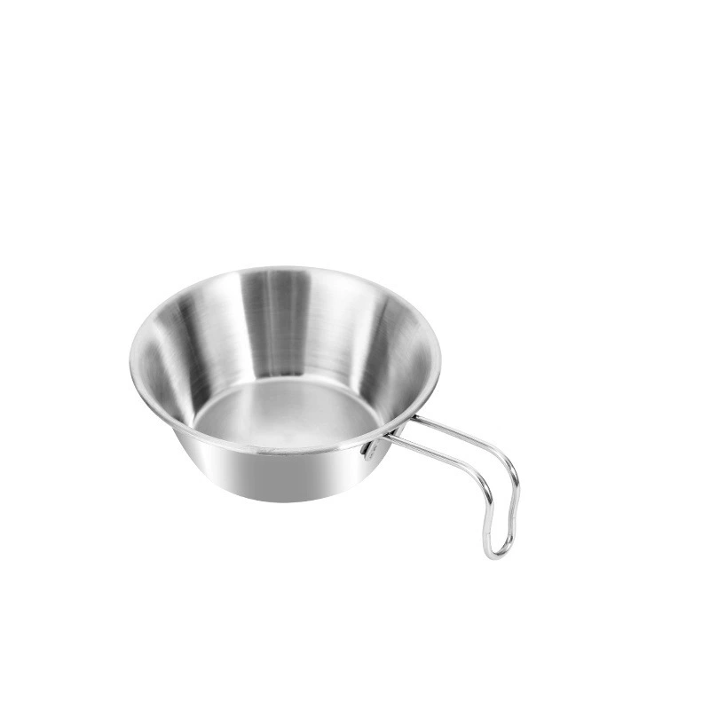 Travel folding kitchenware stainless steel for camping, tableware, handheld handle