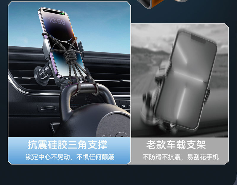 New electric rotating horizontal and vertical screen car wireless charging stand, fully automatic air vent car 15W wireless charger