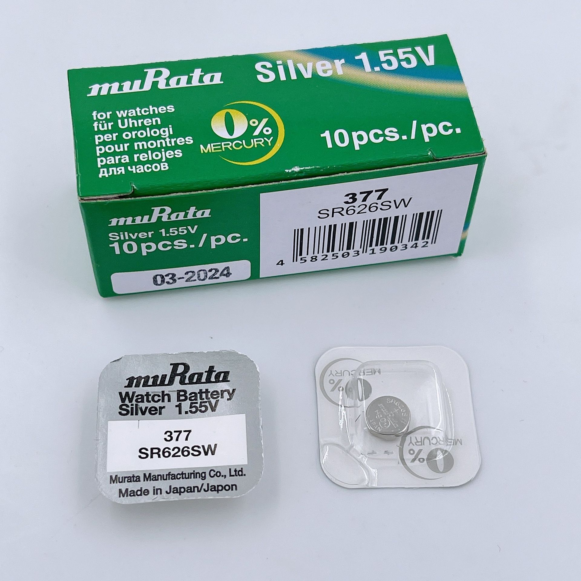 原装单装村田SR626SW/AG4/LR626/377石英表手表纽扣电池电子