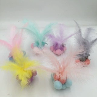 Aifanti забавная игрушка для кошек маленький красочный мяч фейерверк большое перо оптом