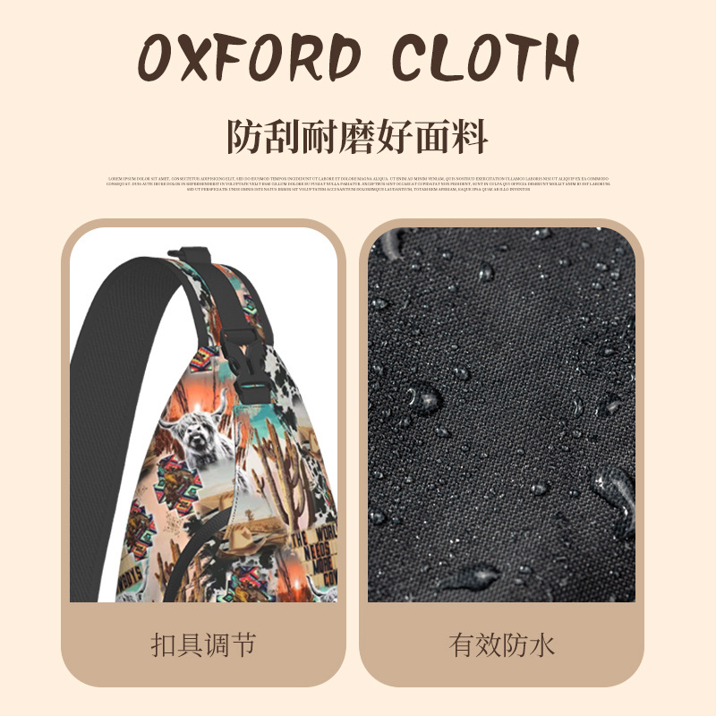 Nueva bolsa de pecho de Amazon para hombres simple y ligera tela de poliéster mochila de hombro mochila de viaje casual mochila personalizada image 4