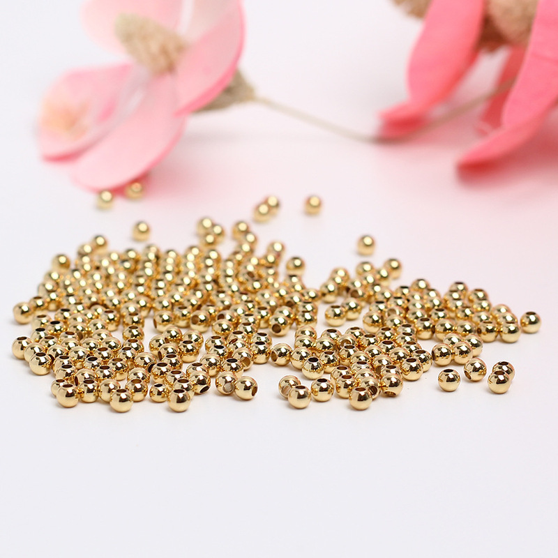 14K Gold-Filled Color-Preserving Beads Transfer Separated by Beads Small Gold Pearlescent Surface Solid DIY Jewelry Handmade Beading Accessories Loose Beads 14K Gold-Filled Color-Preserving Beads Transfer Separated by Beads Small Gold Pearlescent Surface Solid DIY Jewelry Handmade Beading Accessories Loose Beads
