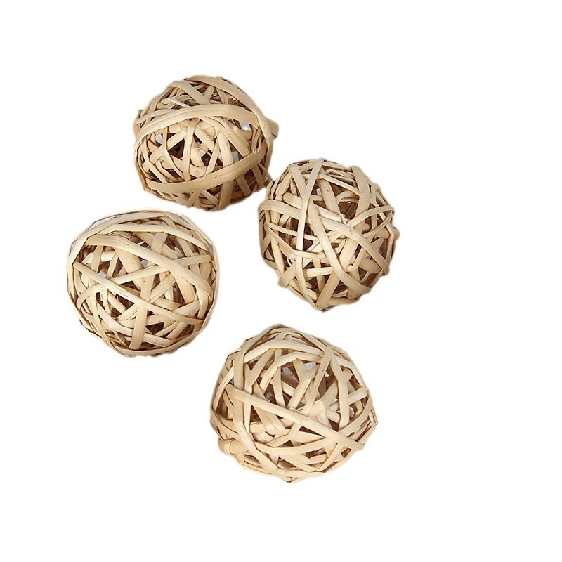 Wooden rattan ball rattan decoration Mori vintage pastoral style window decoration photography props shopping mall kindergarten ornaments