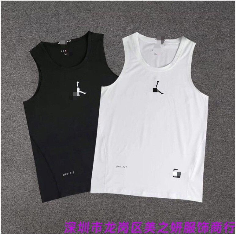 Air Jordan tight-fitting sports vest, high-elasticity, quick-dry, for basketball, fitness training, athletics, sleeveless, breathable, for men Air Jordan tight-fitting sports vest, high-elasticity, quick-dry, for basketball, fitness training, athletics, sleeveless, breathable, for men
