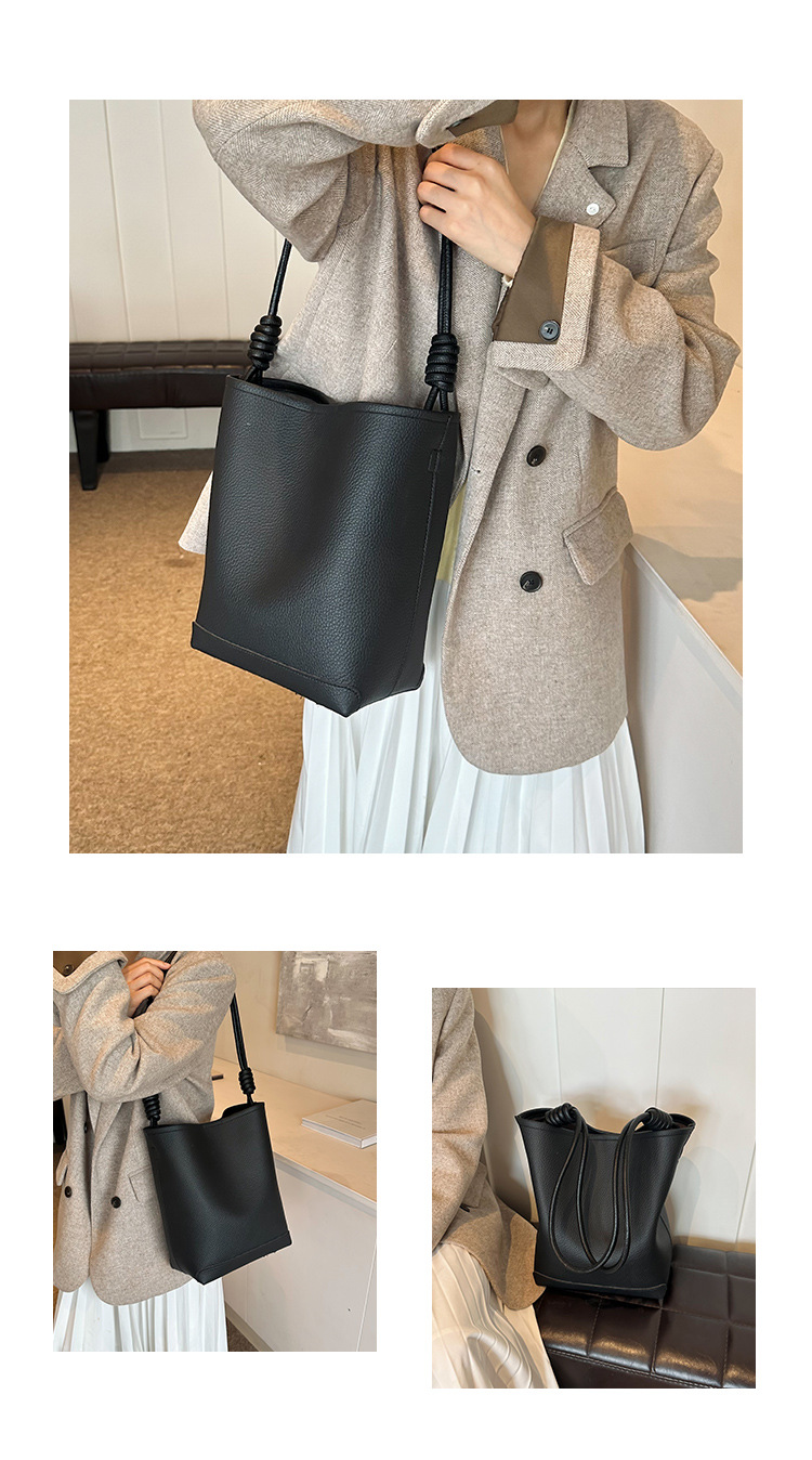 Einfache trendige große Kapazität Eimer 2024 neue Pendler Mutter und Kind modische Textur Frauen einzelne Schulter_voghion.com