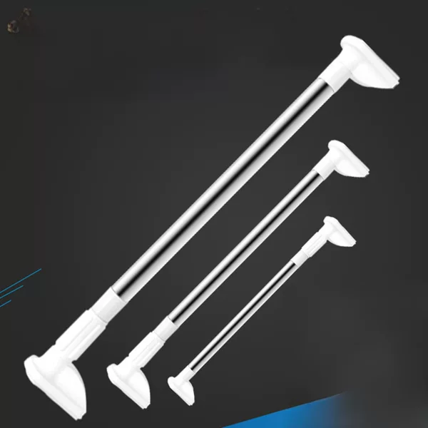 Factory wholesale stainless steel clothes pole curtain rod shower curtain rod cool clothes pole support Rod telescopic rod punch-free