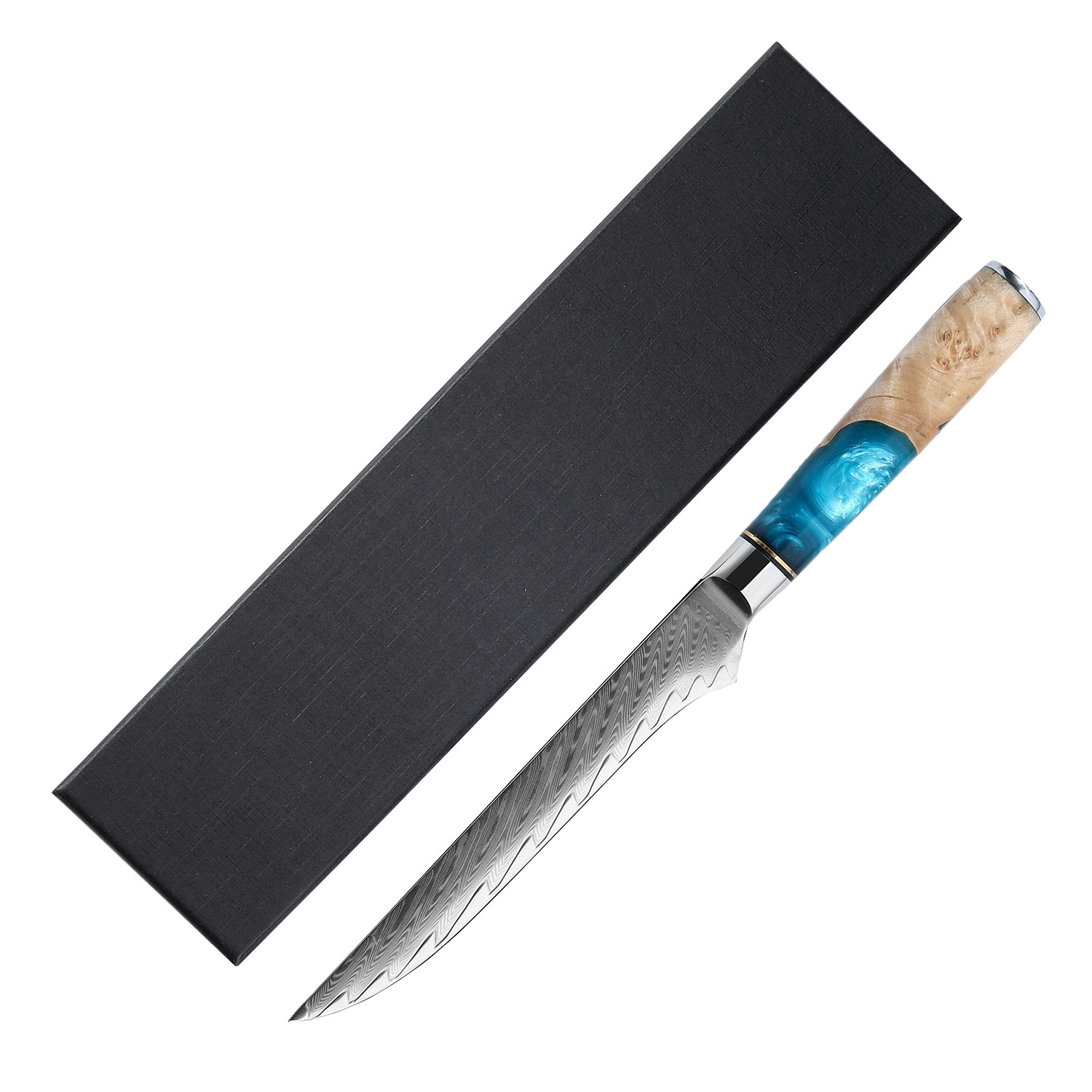 67 capa de cuchillo de cocina de acero Damasco cuchillo de cocina VG10 mango de resina de madera estable cuchillo de cocina sashimi pescado