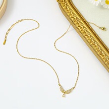 跨境轻奢小众气质镐石天使之翼翅膀项链女吊坠新款百搭时尚锁骨链