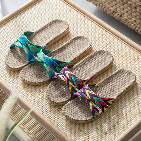 Linen Slippers for Women, Summer, Couples, Home, Indoor, Office, Floor, Bedroom, Men's Wooden Floor, Fashionable and Versatile Linen Slippers for Women, Summer, Couples, Home, Indoor, Office, Floor, Bedroom, Men's Wooden Floor, Fashionable and Versatile