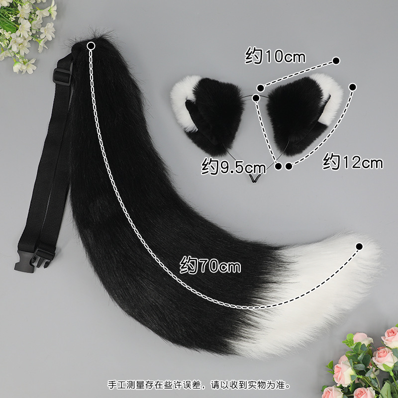 Felpa Lolita zorro oído diadema simulación bestia oído bestia cola cómico exposición Cosplay decorativo zorro oído accesorios para el cabello cola