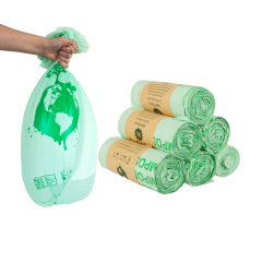 Amazon PLA corn starch biodegradable garbage bag kitchen household compostable flat mouth garbage bag