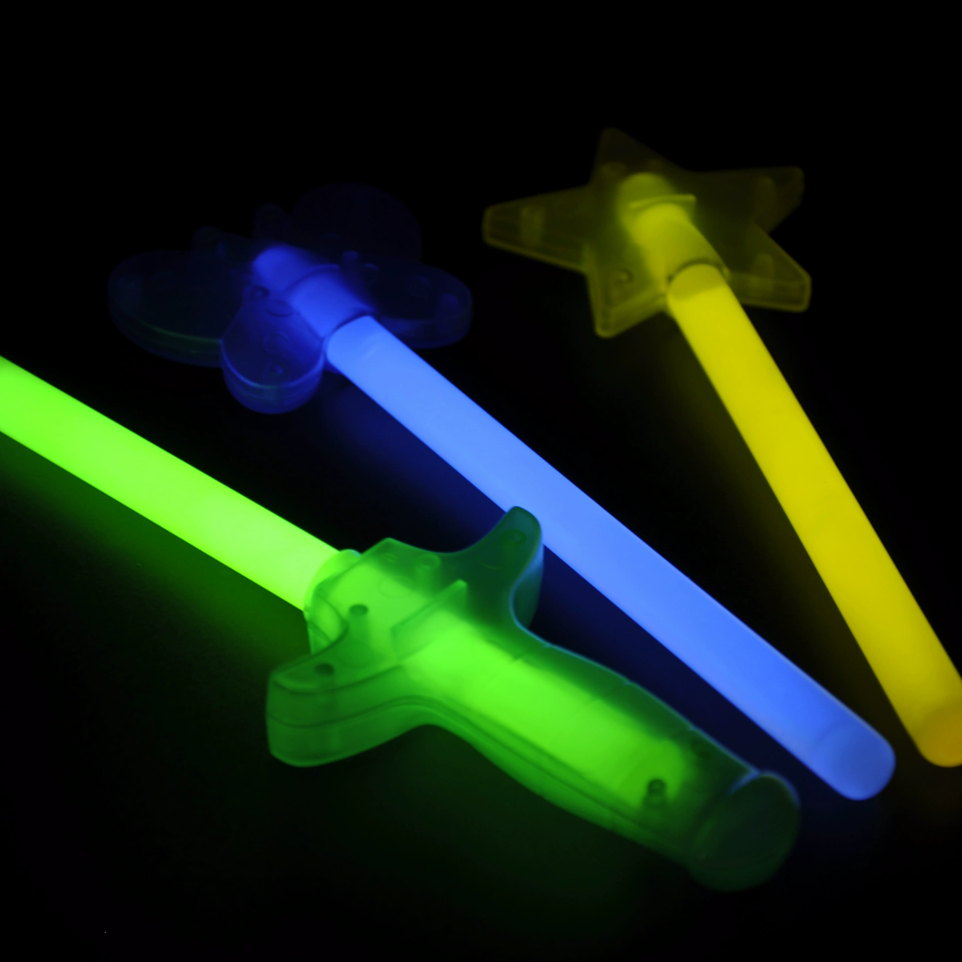 Светящаяся палочка форма оружия пятиконечная звезда бабочка меч светящаяся заправочная палка мяч Вечеринка день рождения Рождество