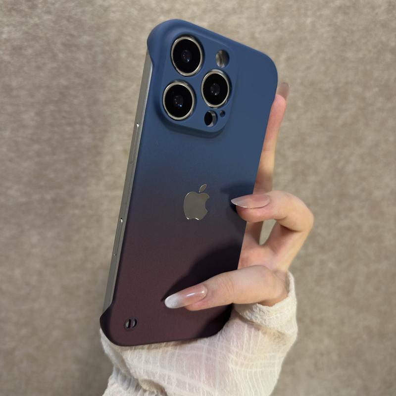 新款渐变无边框适用苹果16promax手机壳小众iPhone15个性14散热13|undefined