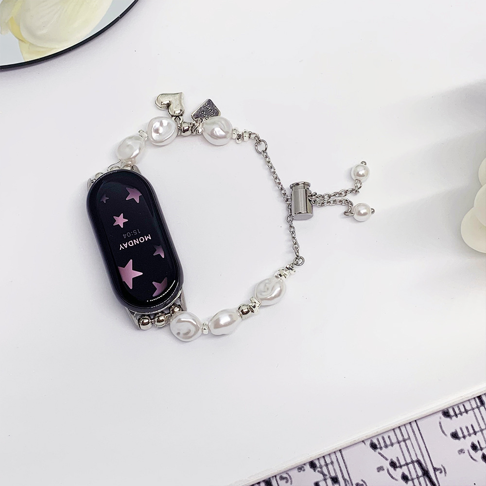 Baroque Pearl Chain Suitable for Xiaomi Band 9 Watch Strap 8pro…